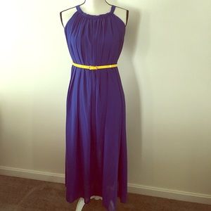 Navy blue midi dress